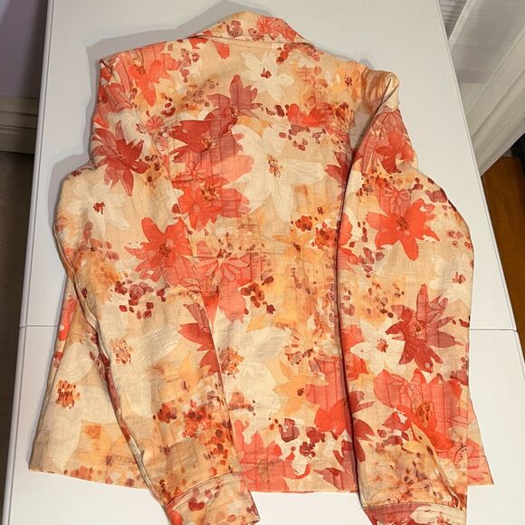 Coldwater Creek Fall Leaves Print Jacket Small Lightweight Autumn Layer NWT - Picture 9 of 9